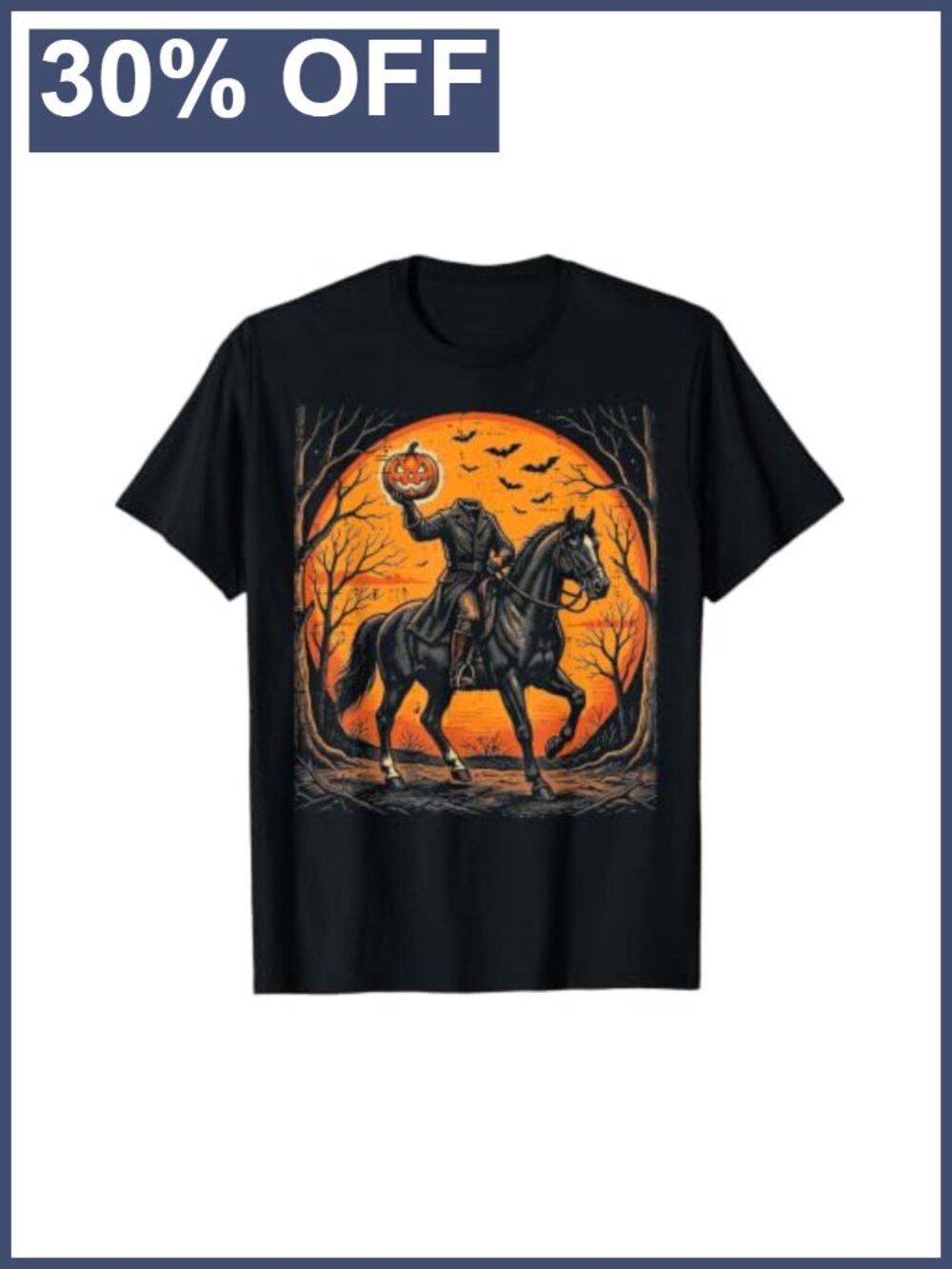 Headless Knight Pumpkin Halloween Costume T-Shirt